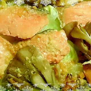簡単★鮭と野菜の味噌蒸し★シリコンスチーマー
